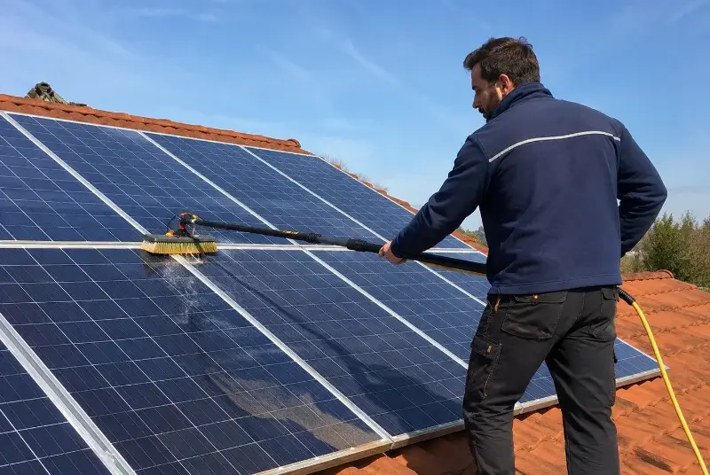 Nettoyage et entretien de panneaux solaires à Cervens